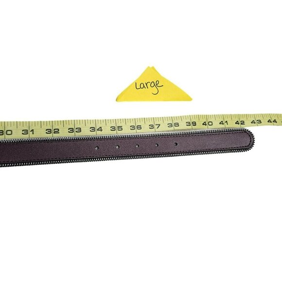 Brand Unknown NWT Burgundy Synthetic Leather Belt Unique Zipper‎ Edge Cyberpunk - Picture 10 of 10